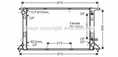 AVA QUALITY COOLING ai2291 -  Радиатор, охлаждение двигателя